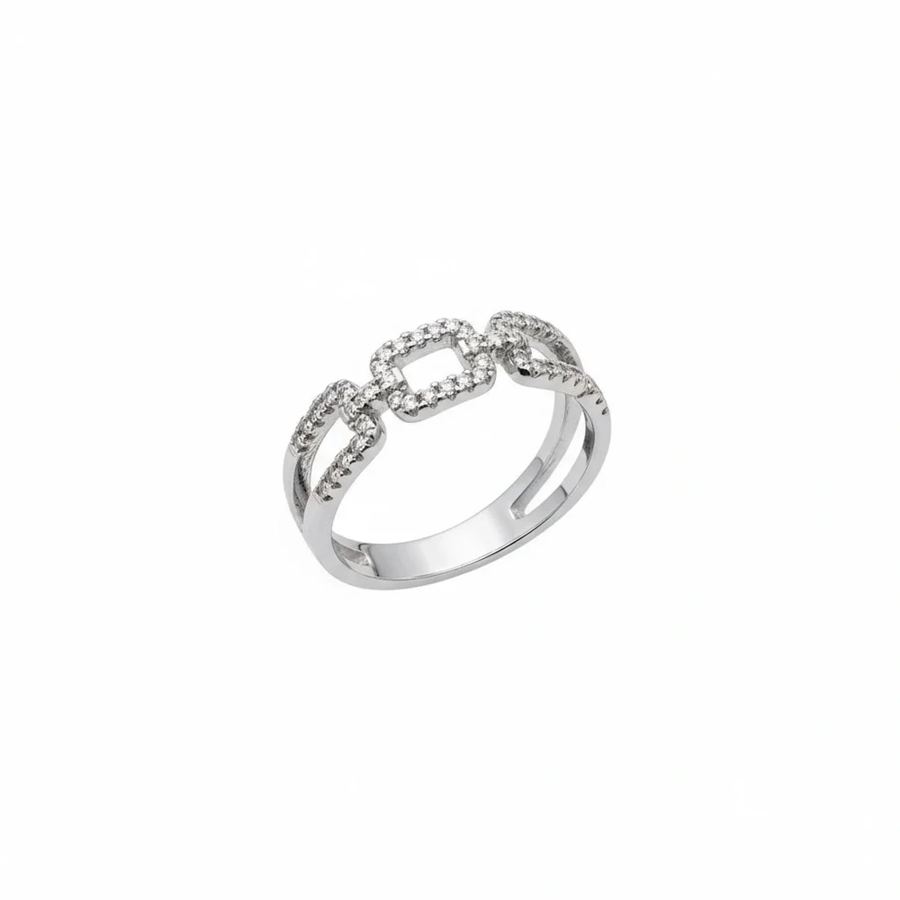 Moissanite solid silver 2.1ct band ring - Picture 3 of 8